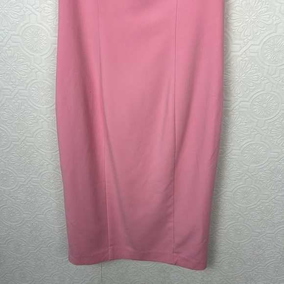 Black Halo Asymmetrical Light Pink Blaze Sheath Dress Sleeveless Collar Career - Picture 7 of 9